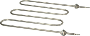 ТЭН 1650Вт 230В 1650W 230V L 260mm W 250мм 2 отверстия фиксирующей нити M14x1.5