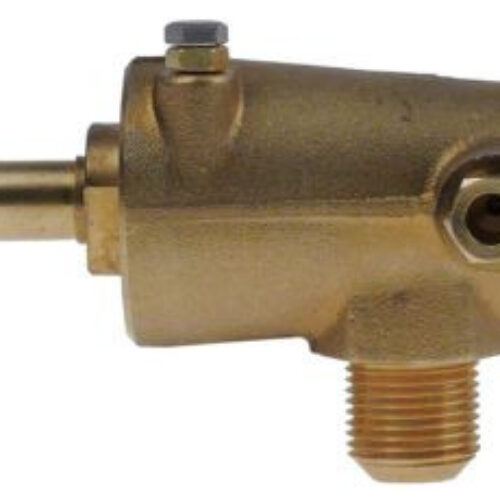 Кран газовый вход для газа 3/8 (труба-o 10 мм) выход для газа 3/8 — M10x1