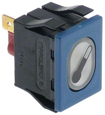 Лампочка сигнальная (Белый световой индикатор 230V) мм 30×22мм 230В бел. присоединение плоский штекер 6,3 мм температура